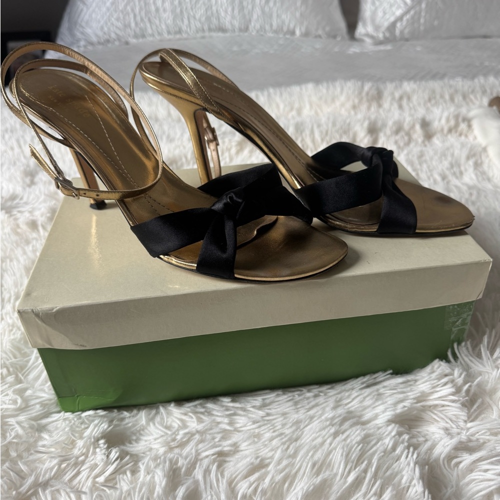 Kate Spade Gold and Black Heels